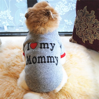 I Love Mummy/Paddy Perro Suéter Camiseta Invierno Gato Chihuahua Abrigo Pequeño Ropa (7)