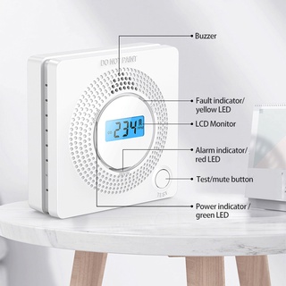 Detector Monoxide De Carbono Wifi alarma De gas Doméstico Tuya aplicación inteligente Alimentado Por batería/alarma De detección De Co (7)