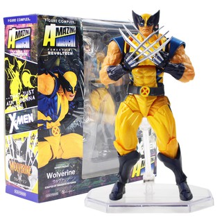 Marvel Revoltech increíble Super héroe X-Men Wolverine Logan Howlett PVC figura de acción coleccionable para niños juguetes regalos