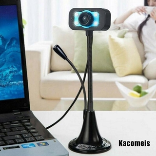 Kacoméis Usb 2.0 Hd cámara Web Cam Webcam con micrófono Para computadora de escritorio Laptop