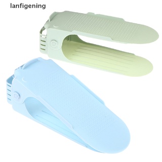 Lfeg 2 piezas de doble capa zapatero soporte ajustable de almacenamiento de polvo hogar zapato organizador.