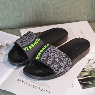 LKX🔥Venta🔥Versace Zapatillas para hombre Sandalias informales clásicas de moda Zapatillas de playa multifuncionales para hombre de alta calidad