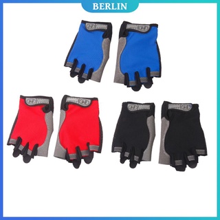 (berlín) guantes de medio dedo unisex delgados transpirables ciclismo al aire libre fitness escalada