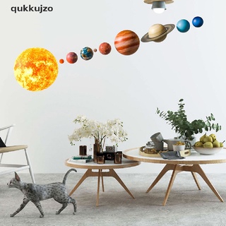 [qukk] pegatinas de pared del sistema solar planetas para niños sala de estar decoración del hogar 458cl