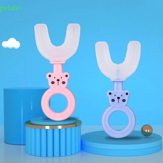 Cepillo De dientes De silicona suave De dibujos animados U-Shape/Multicolorido Para bebés 360 grados