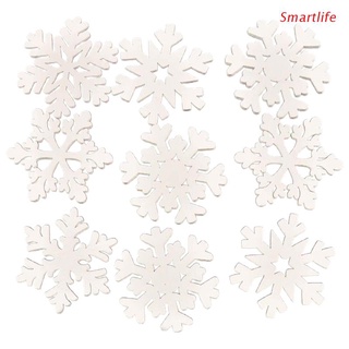 Sx 10 pzas Mini adornos blancos De copos De nieve Para colgar en árbol De navidad/decoración De fiesta De fiesta De fiesta