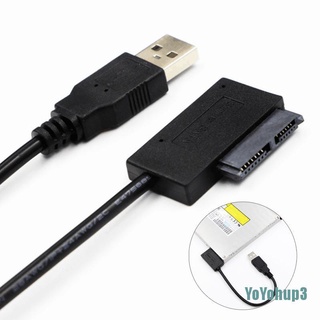[vYOYO] Cable convertidor USB 2.0 a Sata 7p+6p para Laptop DVD/CD ROM DRN