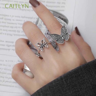 caitlyn exageración anillo de dedo abierto personalidad de moda joyería anillos de mariposa mujeres escultura hueco temperamento niñas vintage cobre