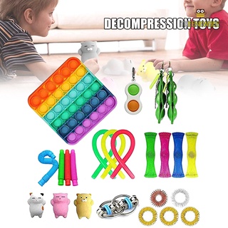 portátil descompresión juguetes conjunto fidget sensorial empuje burbuja juguete pensamiento entrenamiento rompecabezas juego para niños adultos