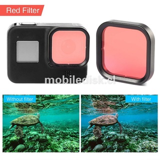 kit de filtros rojo magenta snorkel lente filtro de color para gopro hero 8 negro
