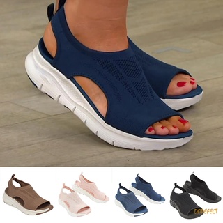 Sandalias de mujer con malla superior plataforma pescado boca zapatos verano playa suministro