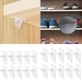 Homm 10 pzs soporte clips estante Para gabinete De Plástico sostenedor adhesivo Para pared gancho Para cocina cuarto De baño accesorios Organizador