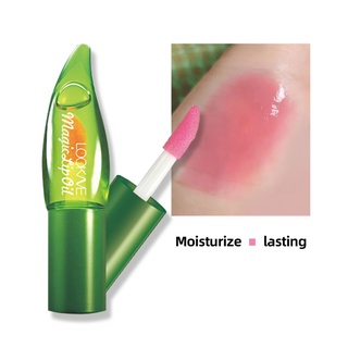 Lápiz labial de aloe Color resistente al agua larga duración (3)