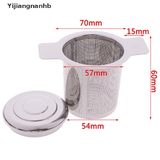 yijiangnanhb 1 juego de infusor de té de malla de acero inoxidable filtro de hoja suelta con tapa caliente