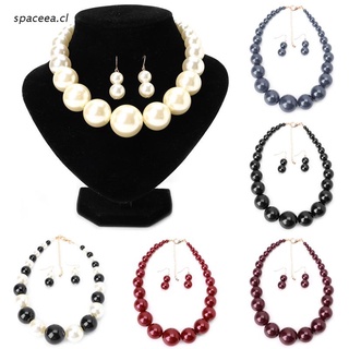 spa collar/gargantilla de perlas para mujer/collar de declaración grueso/pendiente/joyería/set de regalo