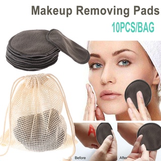 lavable reutilizable herramienta de limpieza facial almohadilla de limpieza facial toallitas removedor de maquillaje almohadillas de fibra de bambú eliminación de maquillaje (1)