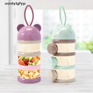 oonly 3/4 capas bebé oso estilo portátil bebé caja de almacenamiento de alimentos bebé leche caja de alimentos cl