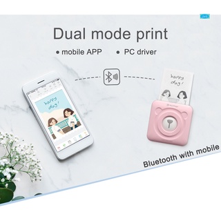 Mini impresora térmica Bluetooth portátil de mano de bolsillo impresora fotográfica para móvil Android iOS teléfono (5)
