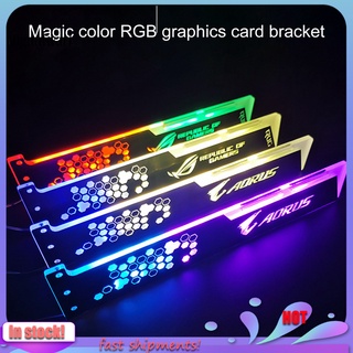 Gnb_Graphics soporte de tarjeta luminoso fuerte estructura RGB 12 colores LED GPU soporte para ordenador