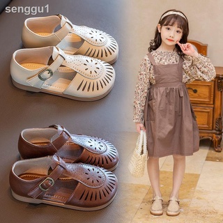 Sandalias de las niñas 2021 nuevo verano de los niños s hueco solo zapatos coreanos princesa zapatos de suela suave bebé Baotou zapatos