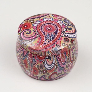 JARRED Candy Box Decorativo Caja De Embalaje De Té De Almacenamiento De Lata De Boda Pequeña Redonda Hojalata De Caramelo (3)