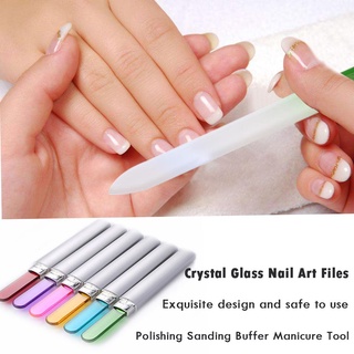 inlove 6pcs pro cristal cristal lima de arte pulido lijado buffer manicura herramienta