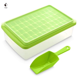 Ice Square Tray for Freezer Comes with Ice Container, Scoop and Cover Ready Stock