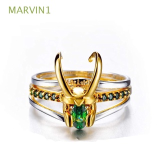 marvin1 personalidad estilo coreano anillo retro rocky loki casco hombres anillo de dedo creativo punk tres en uno encanto regalo unisex vintage película accesorios