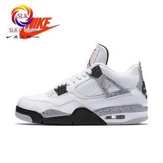 Nike air Jordan shoes SLK Official Nike Air Jordan 4 OG AJ4 White Cement Men's Bas Men's shoes women's shoes sports shoes