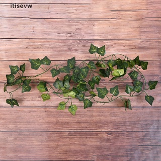 itisevw Hanging Artificial Green Leaf Garland Plants Ivy Vine Foliage Plastic Fake Plants Party Supplies CL