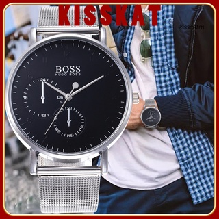 Kiss-gfx reloj de pulsera de cuarzo con pantalla redonda redonda Simple para hombre (1)