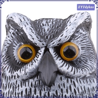 Realistic Owl Decoy Scares Away and Repels Birds, Rabbits, Squirrels (1)