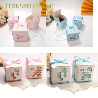 TERNSMILEESQUE 10pcs/bag Carriage Foot Bear Design Baby Shower Supplies Wedding Decoration Party Gift Birthday Boxes For Kids Beautiful Candy Box Paper DIY Wedding Decoration/Multicolor