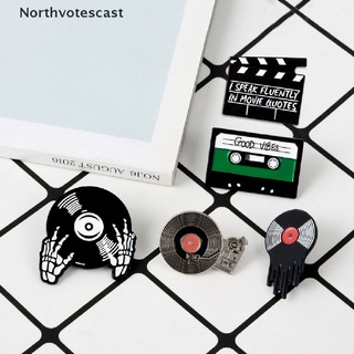 Northvotescast Punk Music Lovers DJ vinilo Record Player insignia broche solapa pin regalo NVC nuevo (2)