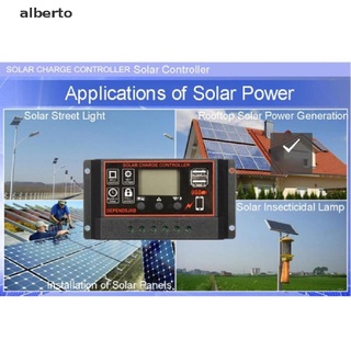 [alberto] 10a-60a mppt 12v/24v cargador solar controlador usb dual panel solar regulador [alberto]