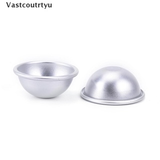 [Vasttrtyu] 1set/2pcs aluminum bath bomb molds bath fizzy sphere round ball molds 4.5*2cm .