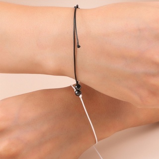 me 2 piezas pulsera magnética pareja hecha a mano ajustable cuerda a juego pulsera (1)