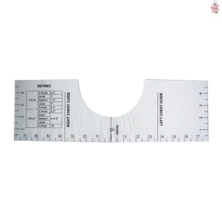 camiseta alineación regla craft regla simétrica acrílico camiseta herramienta de medición transparente para hacer diseño de centro de moda 16*5in