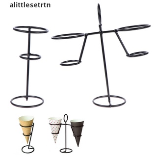 [alittlesetrtn] soporte de cono de hierro negro, soporte de cono de helado, soporte para decoración de cupcakes [alittlesetrtn]