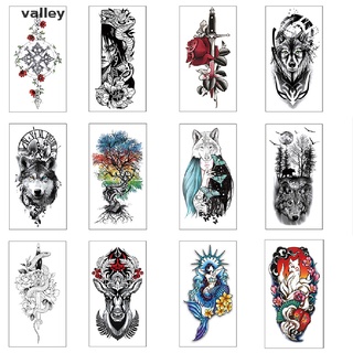 valley 3d impermeable tatuajes pegatinas falsos tatuaje pasta pierna brazo cuerpo flor pegatina cl (1)