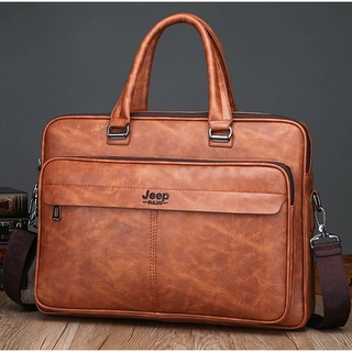 Los hombres maletín bolsa de alta calidad de negocios famosa marca de cuero de hombro bolsas de mensajero de oficina bolso de 14 pulgadas portátil (1)