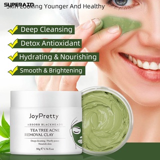 Superain 50g Facial Masque Easy to Use Significant Effect Plant Extracts Tea Tree Acne Removal Clay Masque for Thick Cuticle (1)