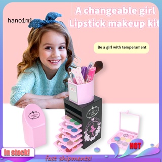 gjj_kids simulado princesa lápiz labial cosméticos maquillaje juguete niña pretender juego maleta