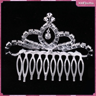 princesa corona tiara peine del pelo de cristal boda novia nias accesorios para el cabello