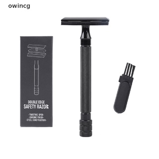 owincg classic - maquinilla de afeitar de seguridad ajustable con cepillo pequeño cl