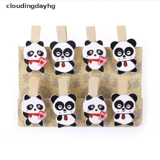 cloudingdayhg clip de madera de panda de dibujos animados clip de papel fotográfico manualidades fiesta decoración de la habitación con cuerda de cáñamo productos populares