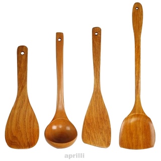 4 pzas set De Espátulas Suaves De madera Para Sopa/utensilio De cocina
