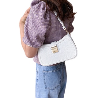 Popular nueva moda cuadros Casual Simple de un hombro bolso de mensajero blanco