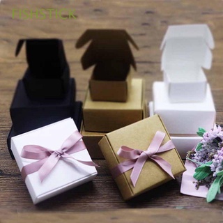 Fishstick 10 unids/lote caja de papel Kraft cajas de manualidades hechas a mano caja de jabón Mini boda caramelo cartón embalaje joyería fiesta suministros/Multicolor