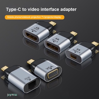 * 2021 Nuevo Type-C A HDMI compatible/Vga/DP/RJ45/mini HD video converter 4K @ 60Hz joymiss